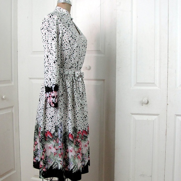 Vintage 70s Womans Dress Jonathan Logan Bleeker Street Size 10 Long Sleeves - Picture 4 of 8